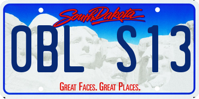 SD license plate 0BLS13