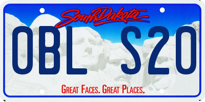 SD license plate 0BLS20