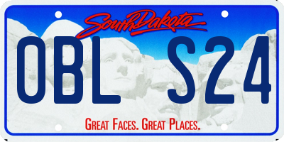 SD license plate 0BLS24