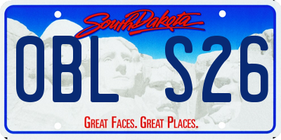 SD license plate 0BLS26