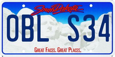 SD license plate 0BLS34