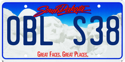 SD license plate 0BLS38