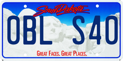 SD license plate 0BLS40