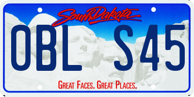 SD license plate 0BLS45