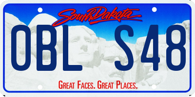 SD license plate 0BLS48