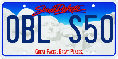SD license plate 0BLS50