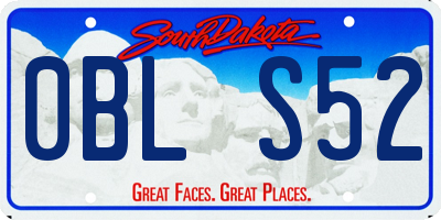 SD license plate 0BLS52