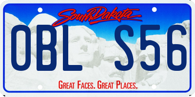 SD license plate 0BLS56