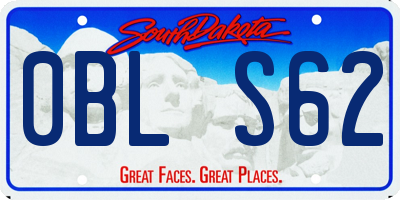 SD license plate 0BLS62