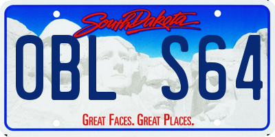 SD license plate 0BLS64