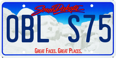 SD license plate 0BLS75