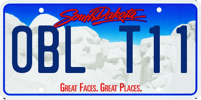 SD license plate 0BLT11