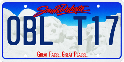 SD license plate 0BLT17