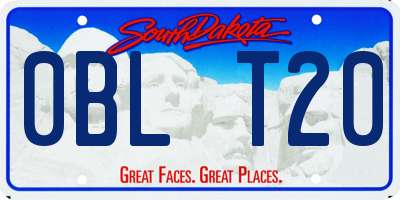 SD license plate 0BLT20