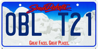 SD license plate 0BLT21