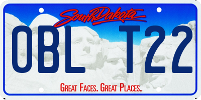 SD license plate 0BLT22