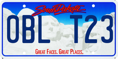 SD license plate 0BLT23
