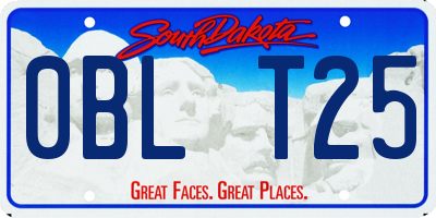 SD license plate 0BLT25
