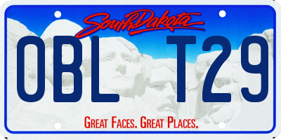 SD license plate 0BLT29