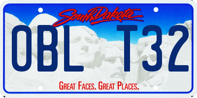 SD license plate 0BLT32