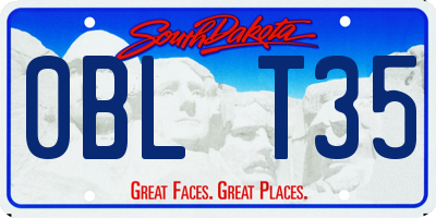 SD license plate 0BLT35