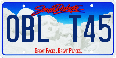 SD license plate 0BLT45