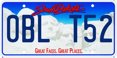 SD license plate 0BLT52