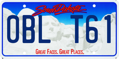 SD license plate 0BLT61