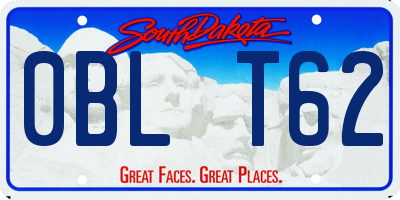 SD license plate 0BLT62