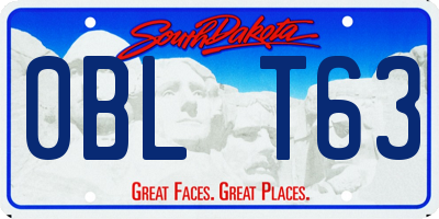 SD license plate 0BLT63