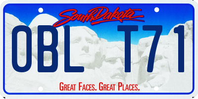 SD license plate 0BLT71