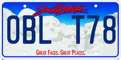 SD license plate 0BLT78