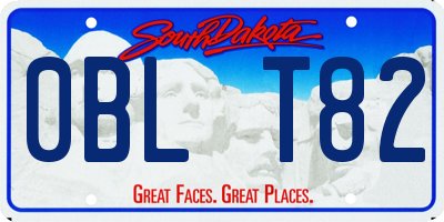 SD license plate 0BLT82