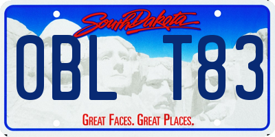 SD license plate 0BLT83