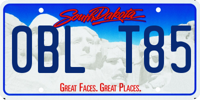 SD license plate 0BLT85