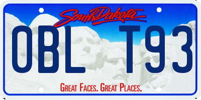 SD license plate 0BLT93