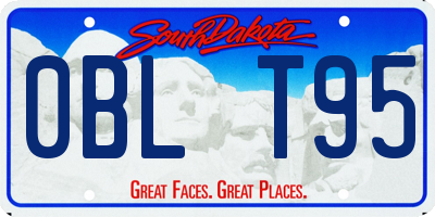 SD license plate 0BLT95