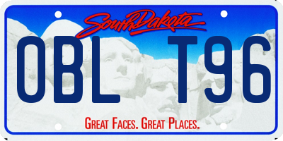 SD license plate 0BLT96