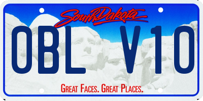 SD license plate 0BLV10