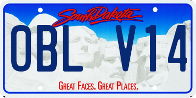SD license plate 0BLV14