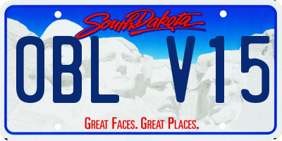 SD license plate 0BLV15