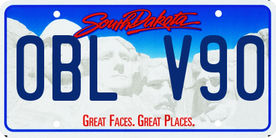 SD license plate 0BLV90