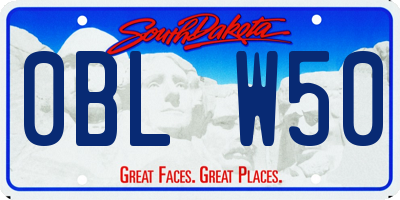 SD license plate 0BLW50