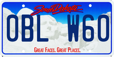 SD license plate 0BLW60