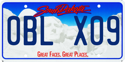 SD license plate 0BLX09