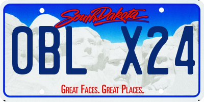 SD license plate 0BLX24