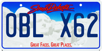 SD license plate 0BLX62