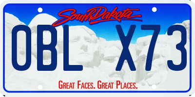 SD license plate 0BLX73