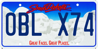 SD license plate 0BLX74