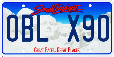 SD license plate 0BLX90